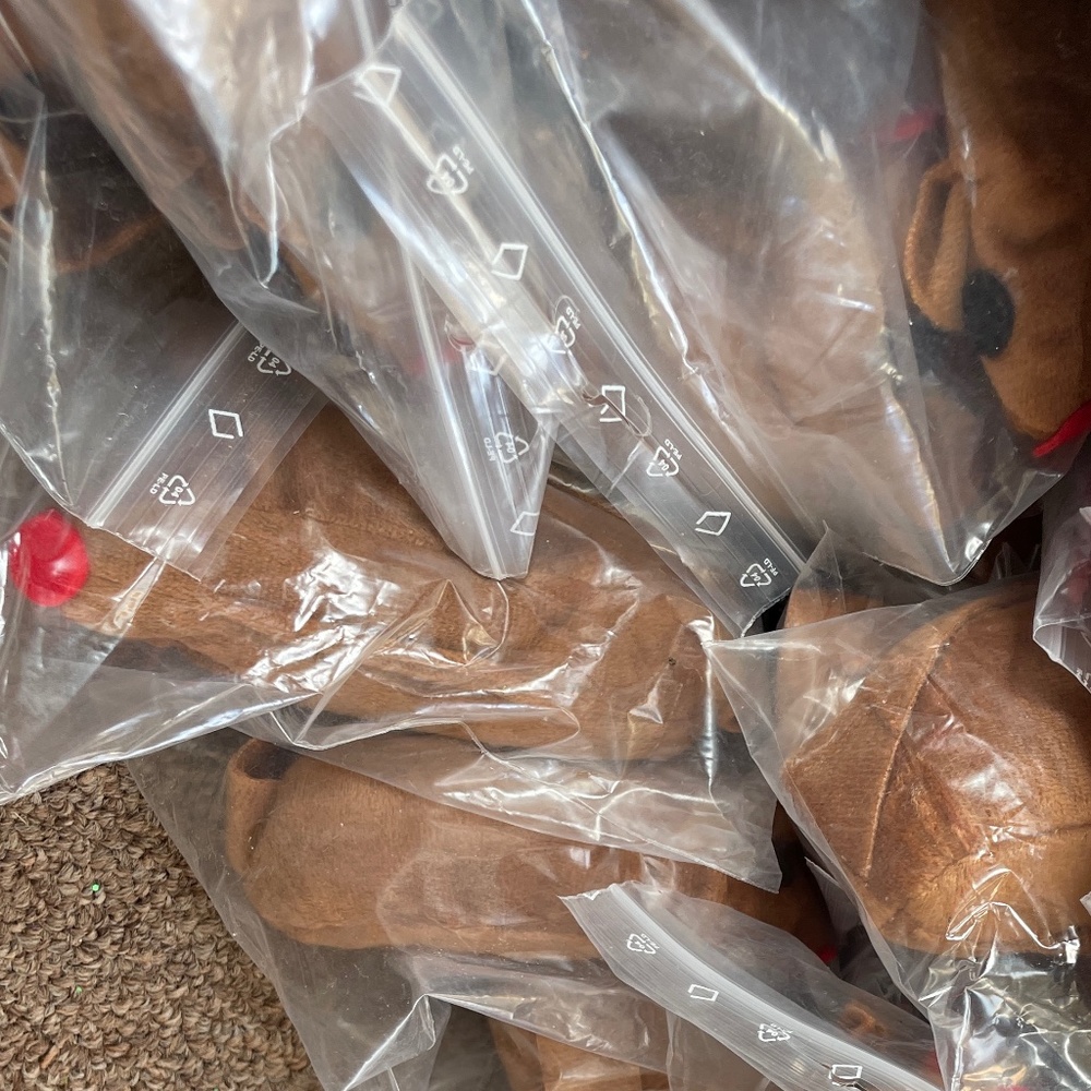 X's 20 Bavarian Baldini German Thick Brown Mouse Sack Pillow Bulk Cat Toy 5"